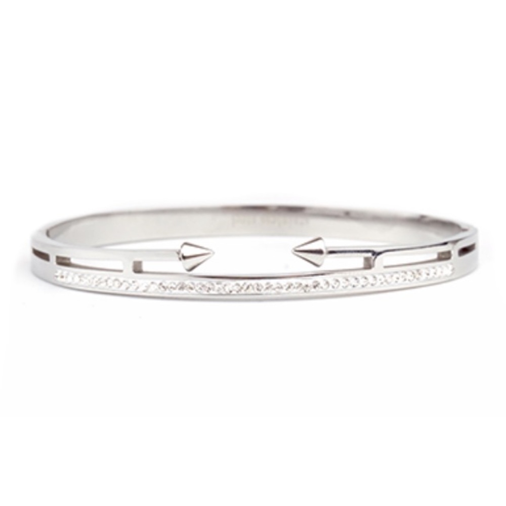 Silver Rhinestone & Arrow Bracelet
